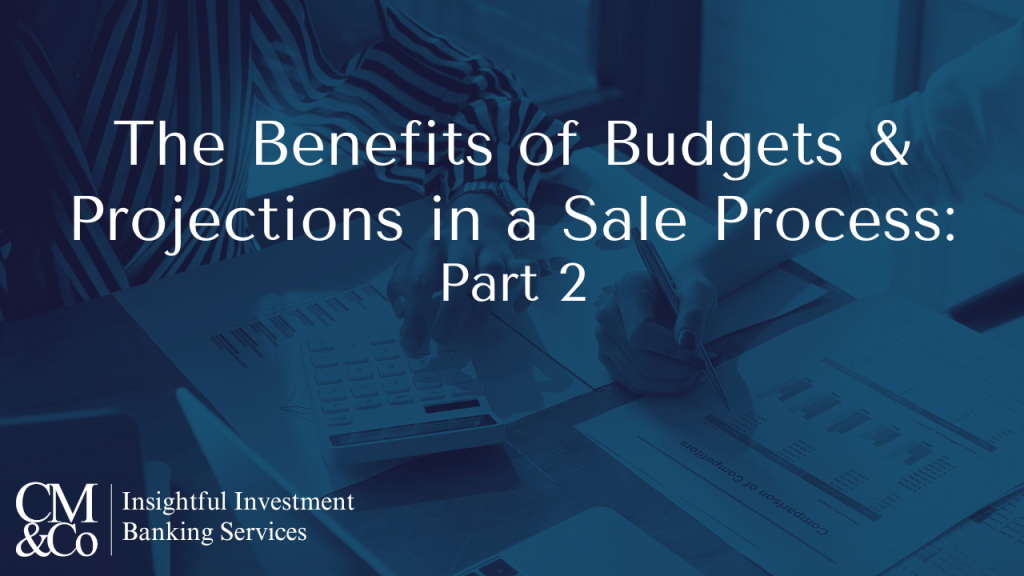 The Benefits of Budgets & Projections in a Sale Process: Part Two